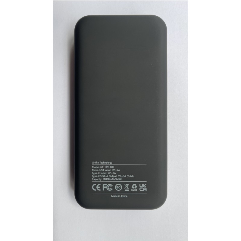 Універсальна мобільна батарея Griffin GP-149 20000mAh Black (GP-149-BLK)