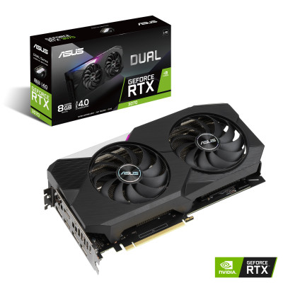 Відеокарта GF RTX 3070 8GB GDDR6 Dual V2 Asus (DUAL-RTX3070-8G-V2) (LHR)