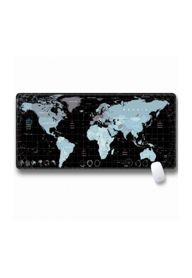 Килимок для миші Voltronic Карта світу Black/Silver (SJDT-23/20890)