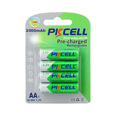 Акумулятор PKCELL Ni-MH AA/HR06 2000 mAh BL 4шт (PC/AA2000-4B/09326)