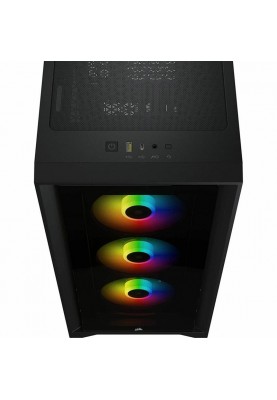 Корпус Corsair iCUE 4000X RGB Tempered Glass Black (CC-9011204-WW) без БЖ
