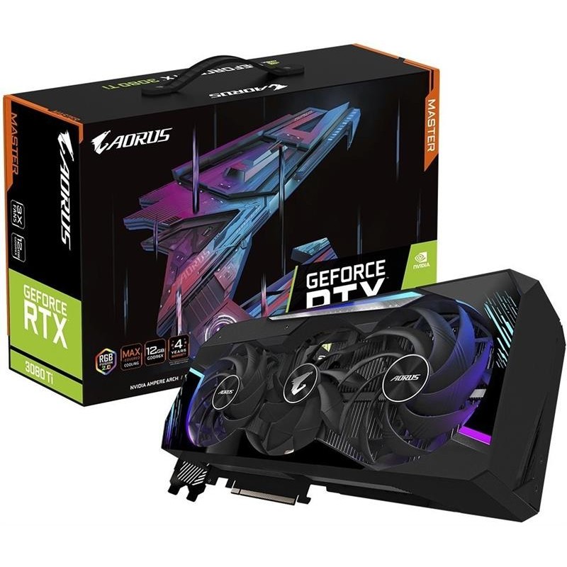 Видеокарта GF RTX 3080 Ti 12GB GDDR6X Aorus Master Gigabyte (GV-N308TAORUS M-12GD)