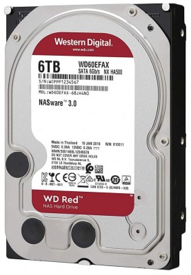 Накопичувач HDD SATA 6.0TB WD Red NAS 5400rpm 256MB (WD60EFAX)