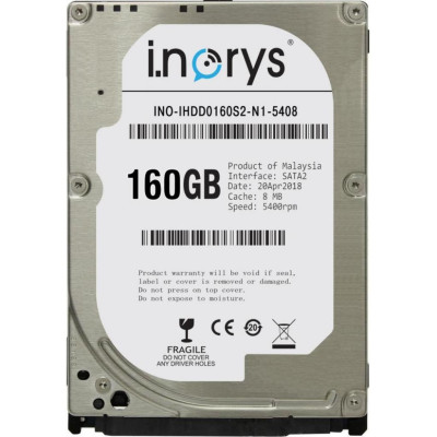 Накопичувач HDD 2.5" SATA  160GB i.norys 5400rpm 8MB (INO-IHDD0160S2-N1-5408)