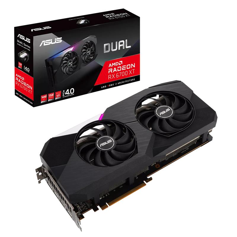 Видеокарта AMD Radeon RX 6700 XT 12GB GDDR6 Dual OC Asus (DUAL-RX6700XT-O12G)