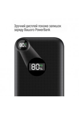 Універсальна мобільна батарея ColorWay LCD 10000mAh Black (CW-PB100LPI3BK-PDD)