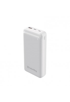 Універсальна мобільна батарея ColorWay Slim 20000mAh White (CW-PB200LPG3WT-PD)