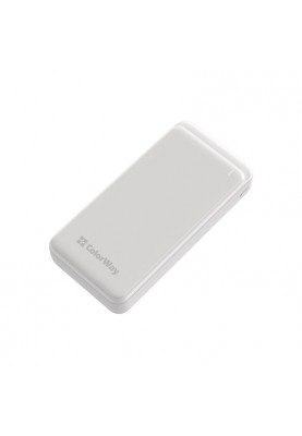 Універсальна мобільна батарея ColorWay Slim 20000mAh White (CW-PB200LPG3WT-PD)