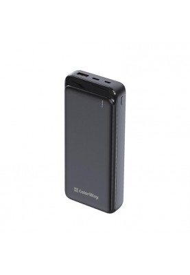 Універсальна мобільна батарея ColorWay Slim 20000mAh Black (CW-PB200LPG3BK-PD)