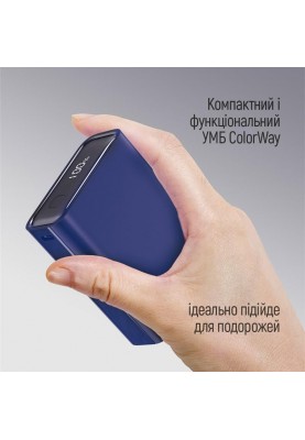 Універсальна мобільна батарея ColorWay Full power 20000mAh Blue (CW-PB200LPG2BL-PDD)