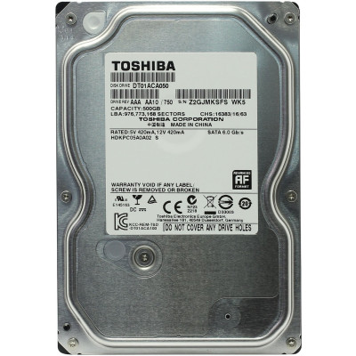Накопичувач HDD SATA 500GB Toshiba 7200rpm 32MB (DT01ACA050) Refurbished