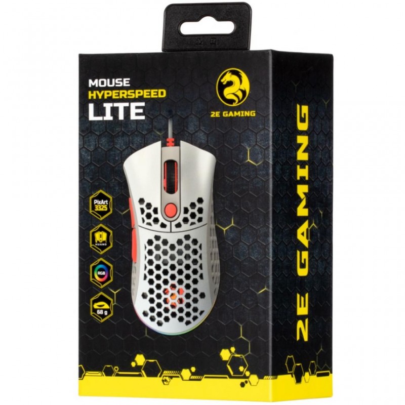 Мышь 2E Gaming HyperDrive Lite RGB White (2E-MGHDL-WT) USB