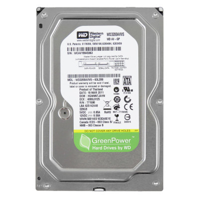 Накопичувач HDD SATA 320Gb WD AV-GP 7200rpm 8Mb (WD3200AVVS) Refurbished