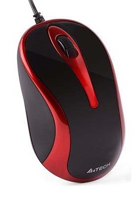 Миша A4Tech N-350-2 Red/Black V-Track