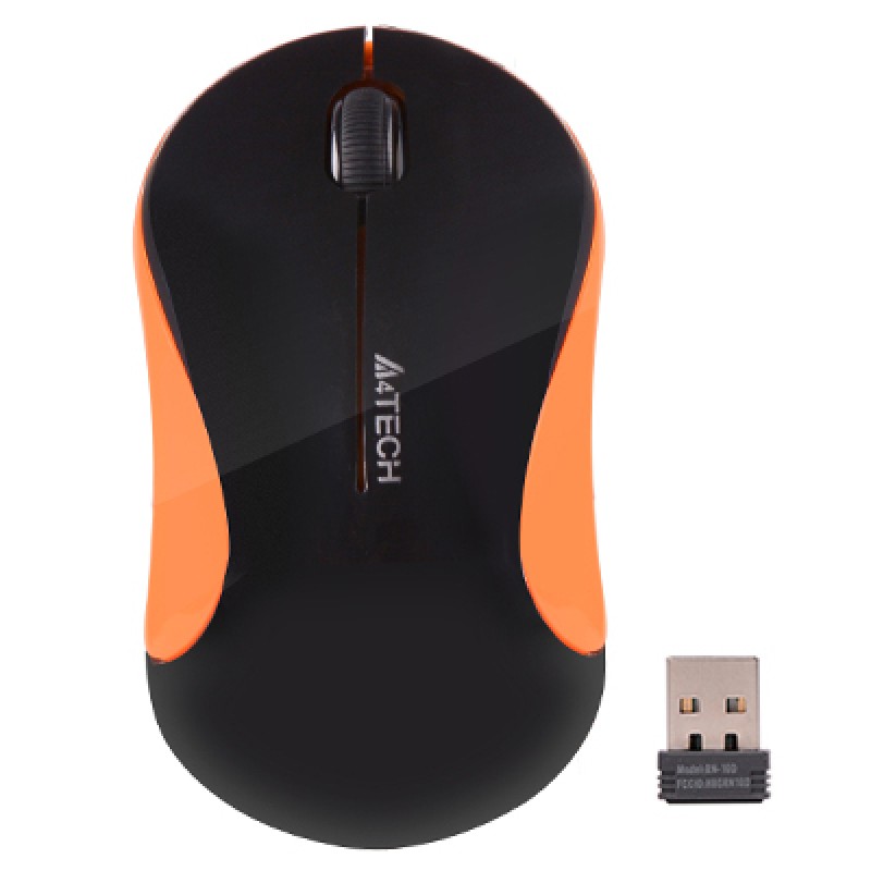 Мышь беспроводная A4Tech G3-270N Black/Orange USB V-Track