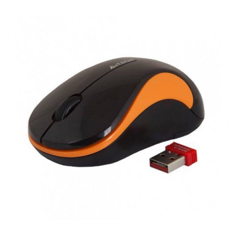 Мышь беспроводная A4Tech G3-270N Black/Orange USB V-Track