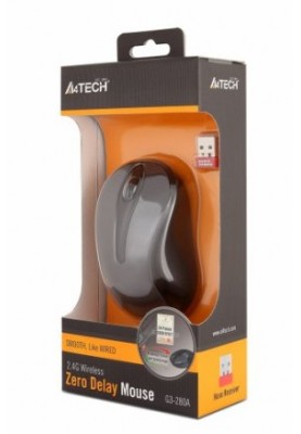 Миша бездротова A4Tech G3-280A Grey