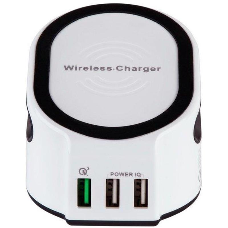 Беспроводное зарядное устройство HeyFaraday Wireless Charger + 3xUSB White (HF-QIFD-WT)
