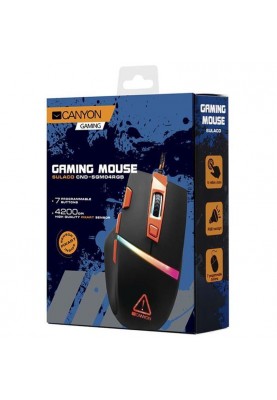 Мишка Canyon Sulaco CND-SGM04RGB Black/Orange USB