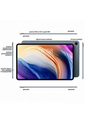 Планшет Teclast T40 Pro 8/128GB 4G Black-Grey (TLA002/TL-102736)