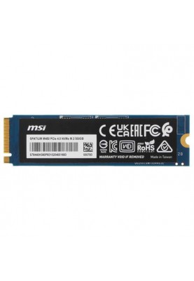 Накопичувач SSD  500GB MSI Spatium M450 M.2 2280 PCIe 4.0 x4 NVMe 3D NAND TLC (S78-440K090-P83)