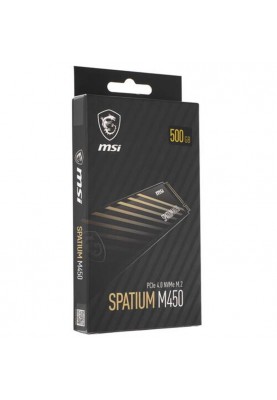 Накопичувач SSD  500GB MSI Spatium M450 M.2 2280 PCIe 4.0 x4 NVMe 3D NAND TLC (S78-440K090-P83)