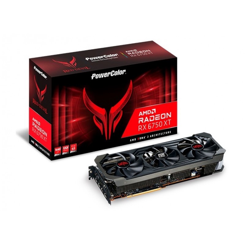 Видеокарта AMD Radeon RX 6750 XT 12GB GDDR6 Red Devil PowerColor (AXRX 6750XT 12GBD6-3DHE/OC)