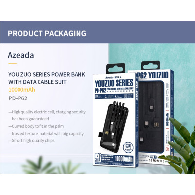 Універсальна мобільна батарея Proda Azeada PD-P62 10000mAh White (PRD-PD-62-WT)