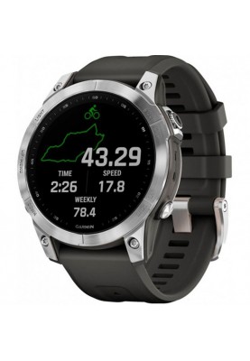 Смарт-годинник Garmin Fenix 7 Silver with Graphite Band (010-02540-00)