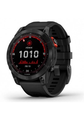 Смарт-годинник Garmin Fenix 7 Solar Slate Gray with Black Band (010-02540-10)