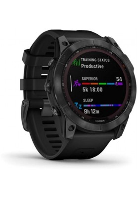 Смарт-годинник Garmin Fenix 7X Solar Slate Gray with Black Band (010-02541-00)