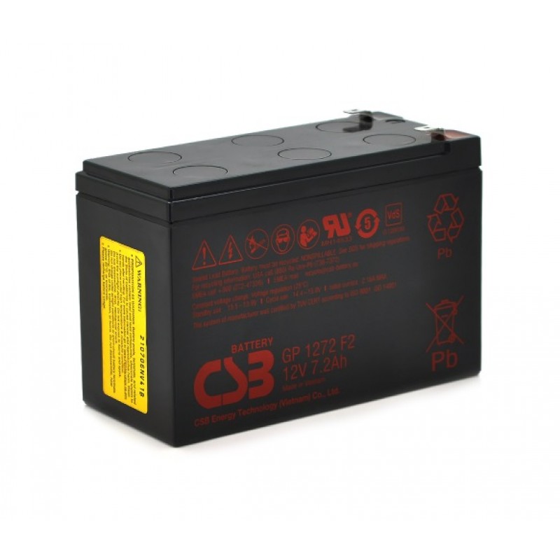 Аккумуляторная батарея CSB 12V 7.2AH (GP1272F2CN/24638) AGM