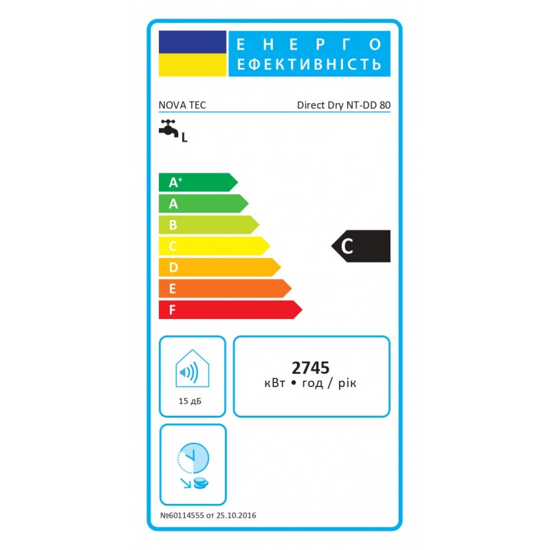 Водонагрівач Nova Tec NT-DD 80 Premium Direct Dry