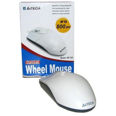 Мишка A4Tech OP-720 White-Grey USB
