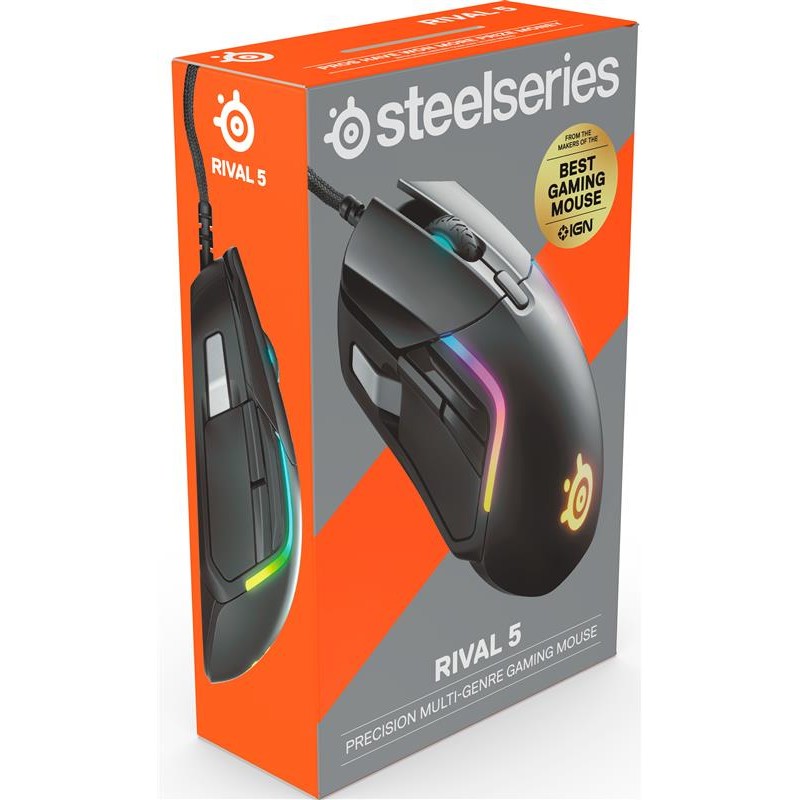 Мышь SteelSeries Rival 5 Black (62551) USB