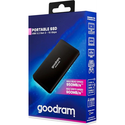 Накопичувач зовнішній SSD 2.5" USB  512GB Goodram HX100 (SSDPR-HX100-512)