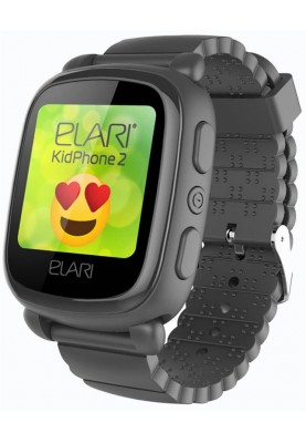 Дитячий смарт-годинник Elari KidPhone 2 Black (KP-2B)