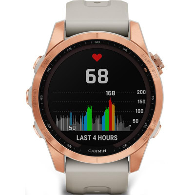 Смарт-годинник Garmin Fenix 7S Solar Rose Gold with Light Sand Band (010-02539-11)