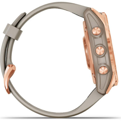 Смарт-годинник Garmin Fenix 7S Solar Rose Gold with Light Sand Band (010-02539-11)