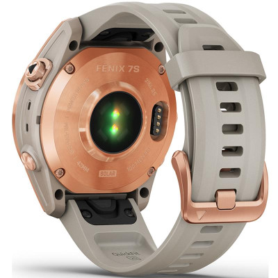 Смарт-годинник Garmin Fenix 7S Solar Rose Gold with Light Sand Band (010-02539-11)