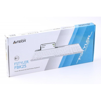 Клавіатура бездротова A4Tech Fstyler FBK25 White