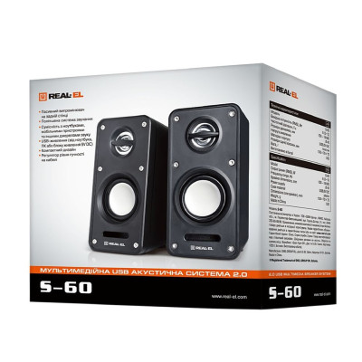 Акустична система REAL-EL 2.0 S-60 Black