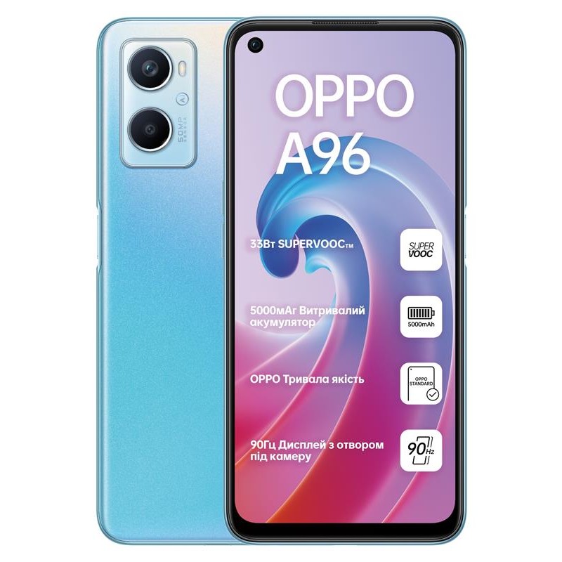 Смартфон Oppo A96 6/128GB Dual Sim Sunset Blue