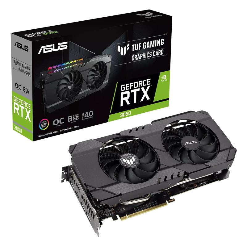 Відеокарта GF RTX 3050 8GB GDDR6 TUF Gaming OC Asus (TUF-RTX3050-O8G-GAMING)