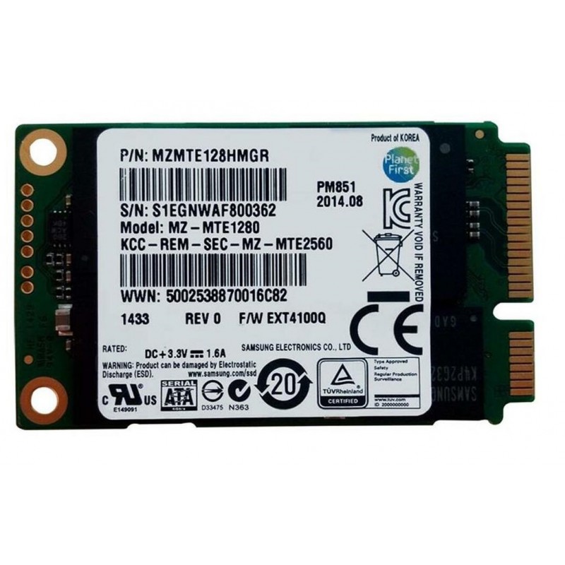Накопитель SSD  128GB Samsung PM851 mSATA TLC (MZMTE128HMGR) OEM