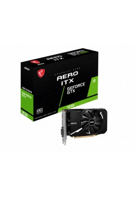 Відеокарта GF GTX 1630 4GB GDDR6 Aero ITX OC MSI (GeForce GTX 1630 AERO ITX 4G OC)