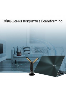 Бездротовий адаптер Asus USB-AX56 (90IG06H0-MO0R00)