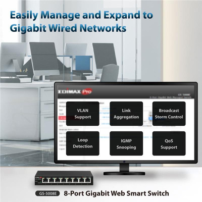 Комутатор Edimax GS-5008E