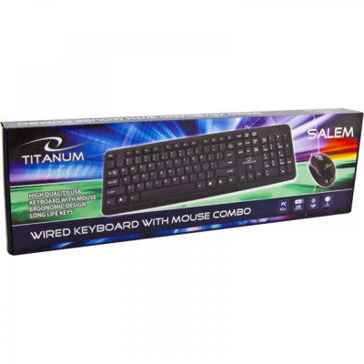 Комплект (клавіатура, мишка) Esperanza TK106 Black USB