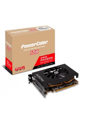 Відеокарта AMD Radeon RX 6500 XT 4GB GDDR6 ITX PowerColor (AXRX 6500XT 4GBD6-DH)